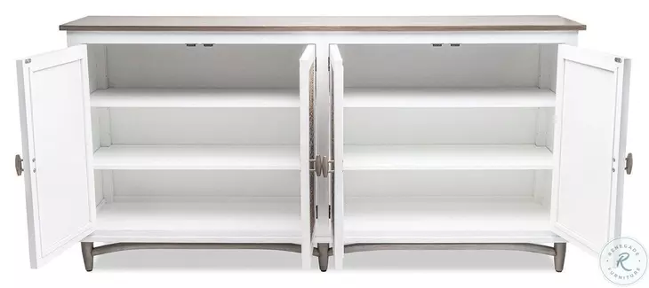 Hearthwood Sea Drift and White 4 Door Credenza