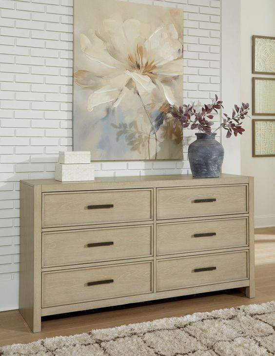 Calmoro Gray Wash 6 Drawer Dresser