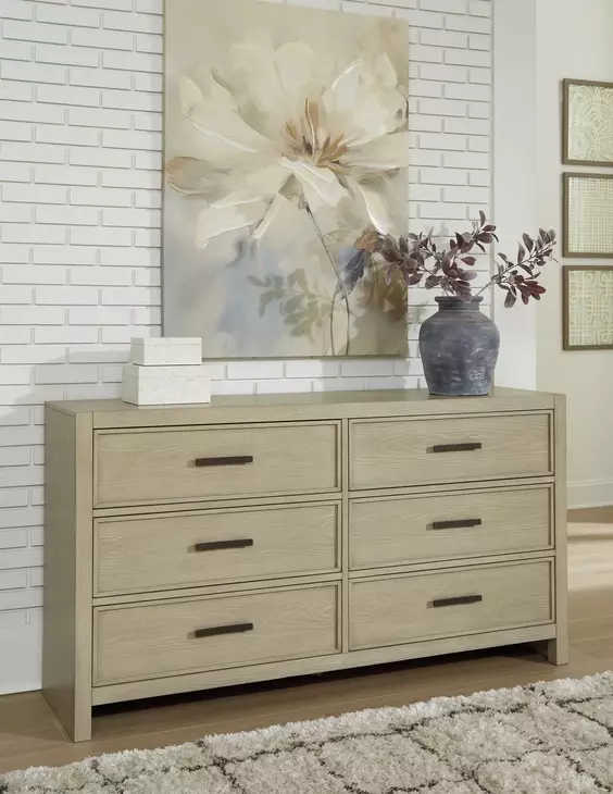 Calmoro Gray Wash 6 Drawer Dresser