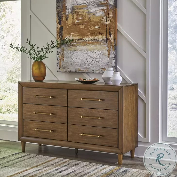Lyncott Medium Brown Dresser