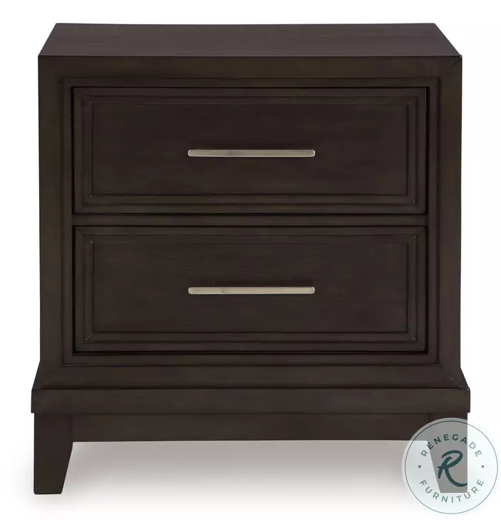 Neymorton Dark Grayish Brown 2 Drawer Nightstand From Ashley