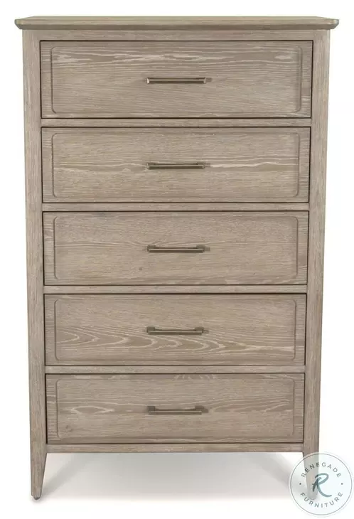 Harborview Glazed Driftwood 5 Drawer Chest