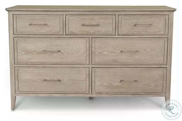 Harborview Glazed Driftwood 7 Drawer Dresser