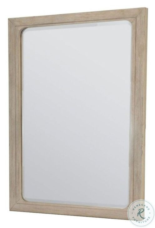 Harborview Glazed Driftwood Rectangular Dresser Mirror