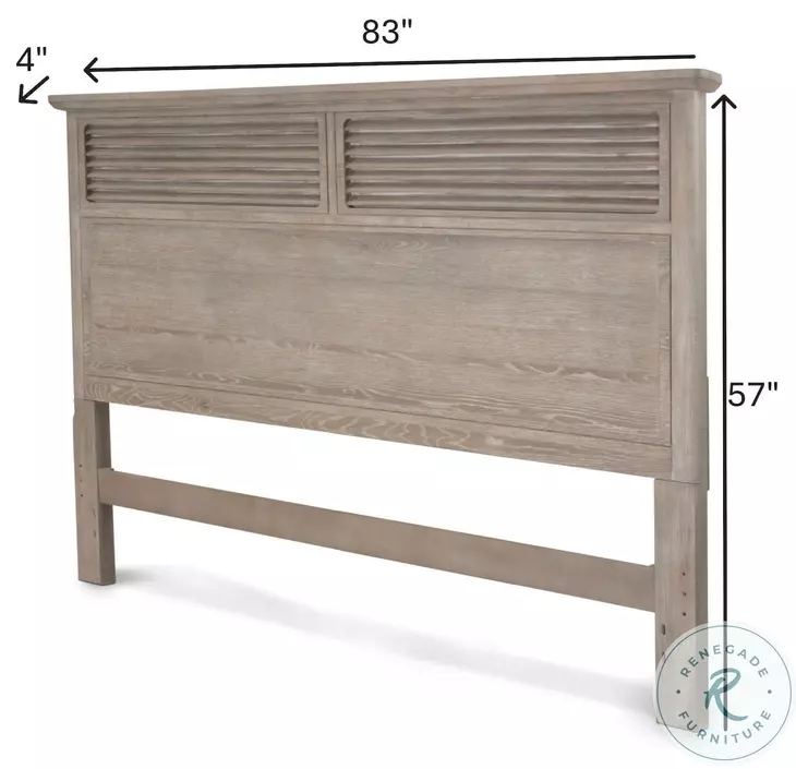 Harborview Glazed Driftwood King Headboard