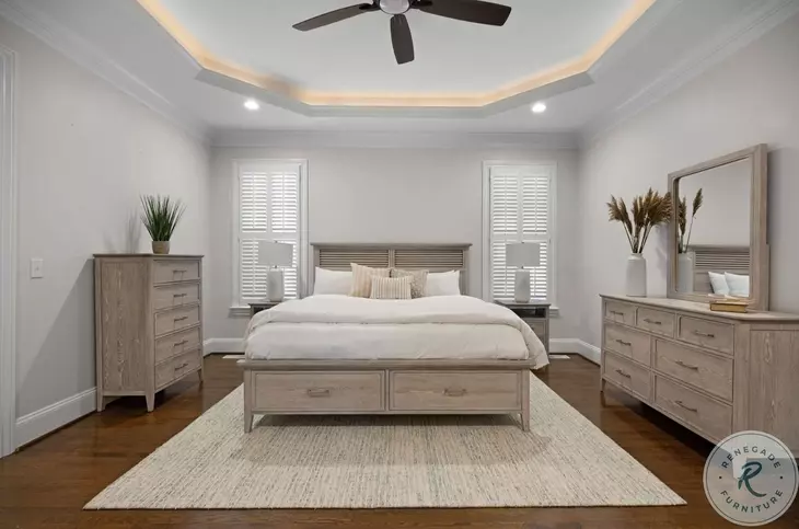 Harborview Glazed Driftwood Storage Bedroom Set