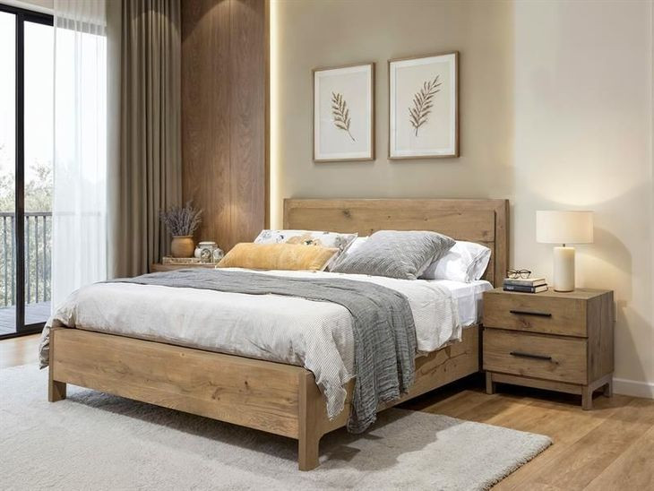 Davenport Rustic Caramel California King Panel Bed