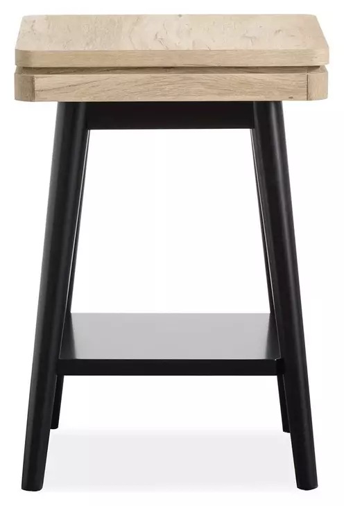 Craftsman Ridge Driftwood and Black Square Accent Table