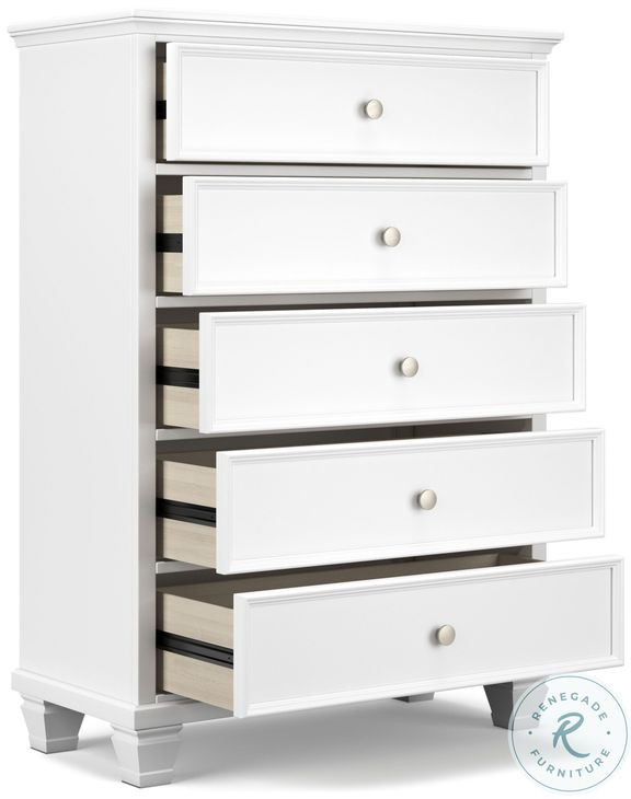 Fortman White Storage Panel Bedroom Set