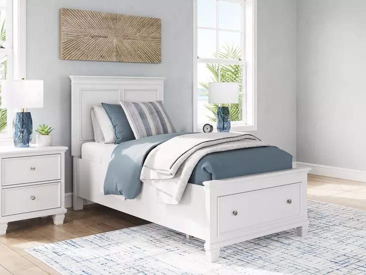 Fortman White Twin Panel Headboard