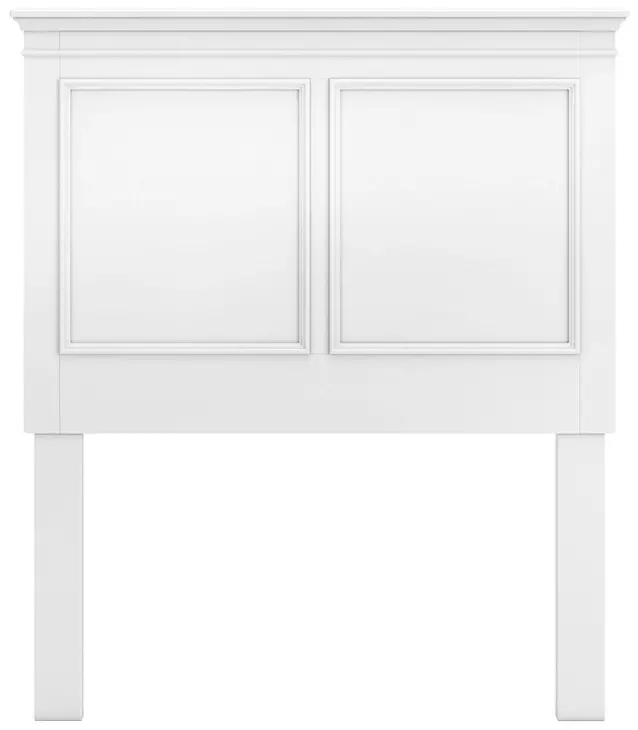 Fortman White Twin Panel Headboard
