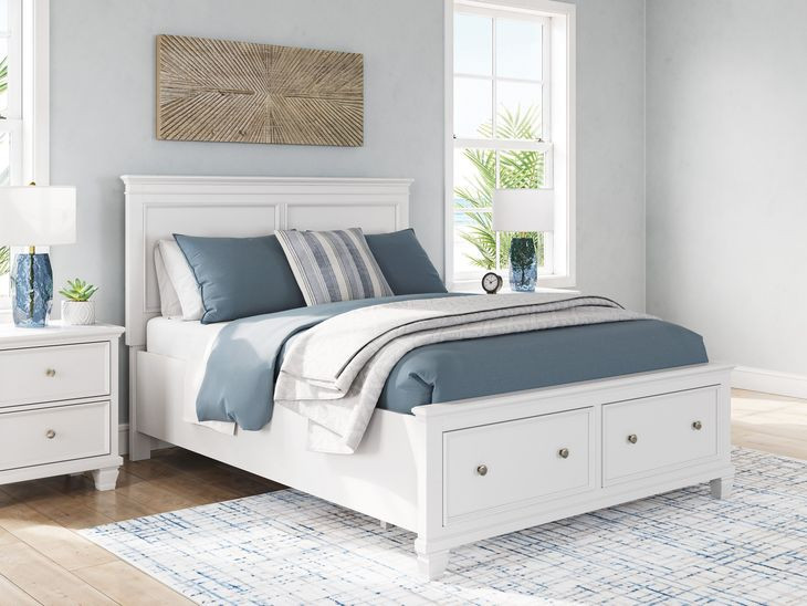 Fortman White Storage Panel Bedroom Set