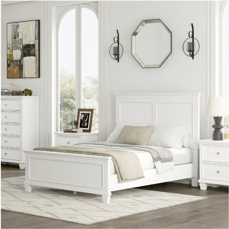 Fortman White Full Panel Bed
