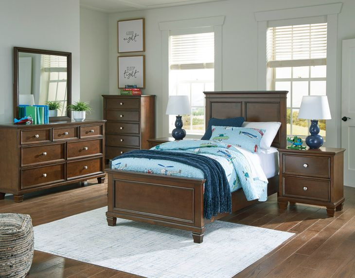Danabrin Brown 7 Drawer Dresser and Rectangular Mirror
