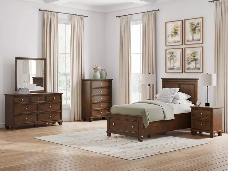 Danabrin Brown 7 Drawer Dresser and Rectangular Mirror From Ashley