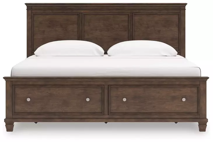 Danabrin Brown King Storage Panel Bed