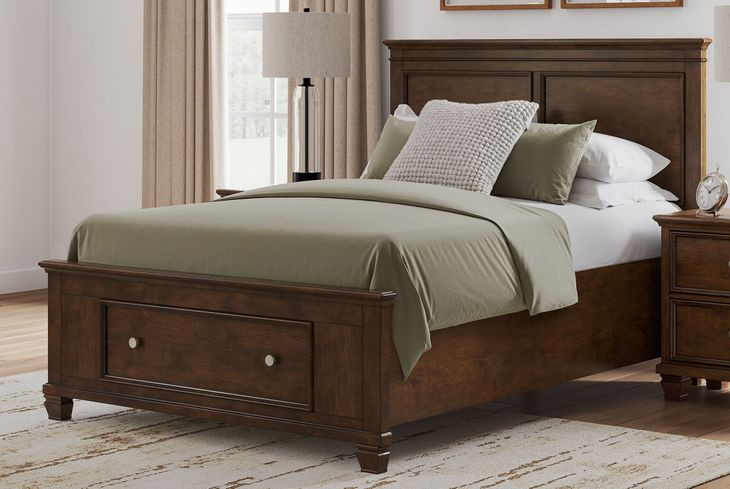 Danabrin Brown Full Storage Panel Bed