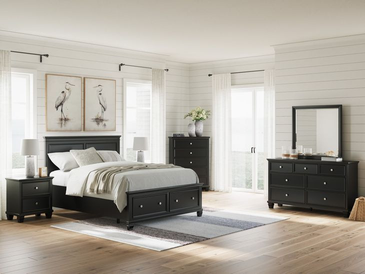 Lanolee Black Storage Panel Bedroom Set