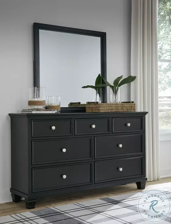 Lanolee Black Bedroom Mirror