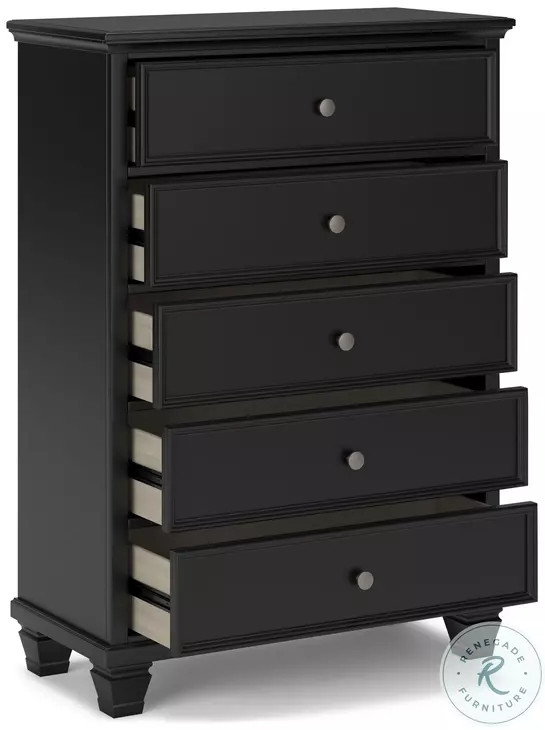 Lanolee Black Storage Panel Bedroom Set