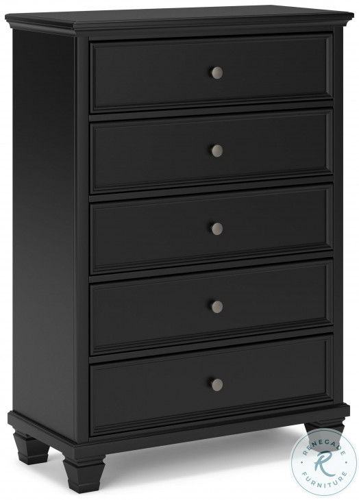 Lanolee - Five Drawer Chest - Black