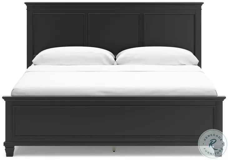 Lanolee Black California King Panel Bed