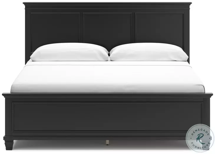 Lanolee Black King Panel Bed