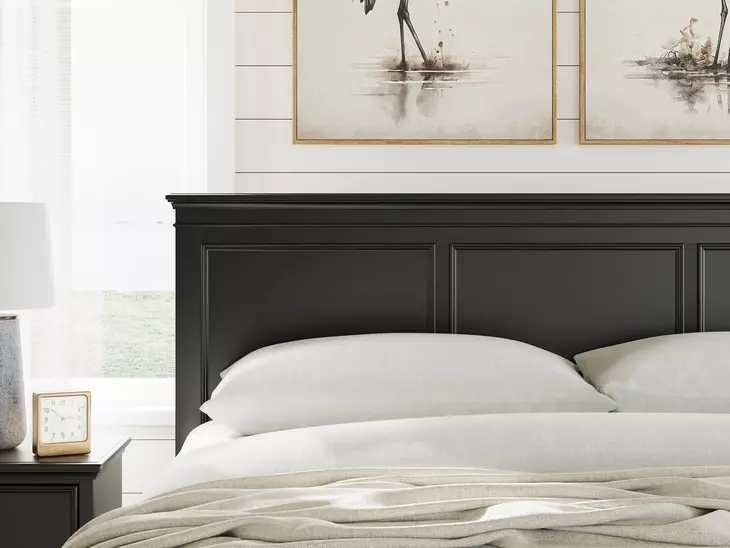 Lanolee Black King Storage Panel Bed
