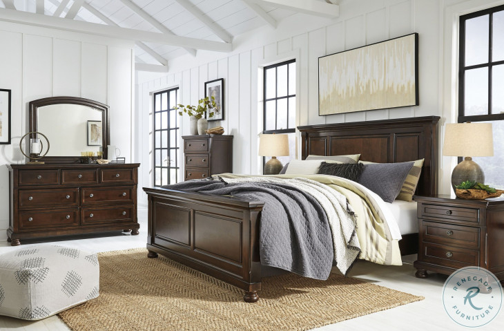 Porter Rustic Brown King Panel Bed From Ashley Furniture | Coleman ...