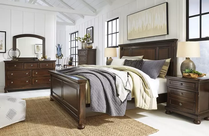 Porter Rustic Brown King or California King Panel Headboard