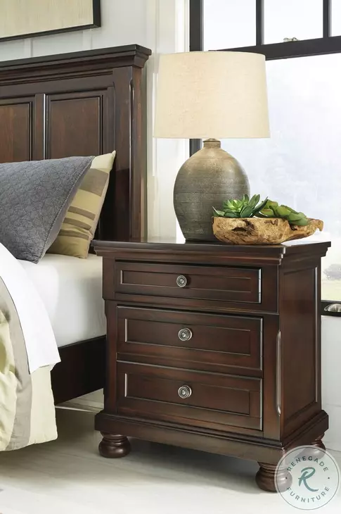Porter Rustic Brown 2 Drawer Nightstand