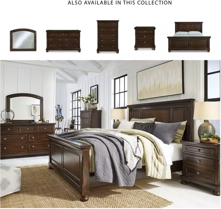 Porter Rustic Brown California King Panel Bed