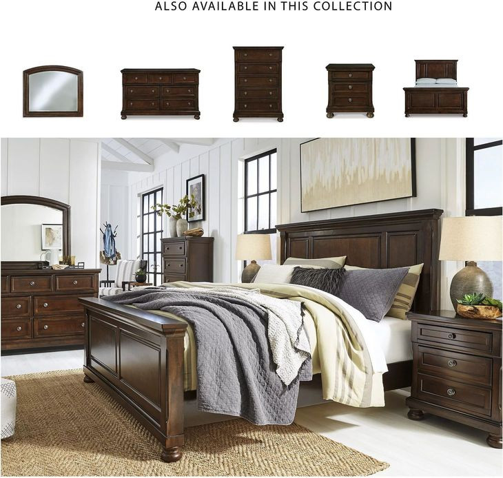 Porter Rustic Brown Queen Panel Bed