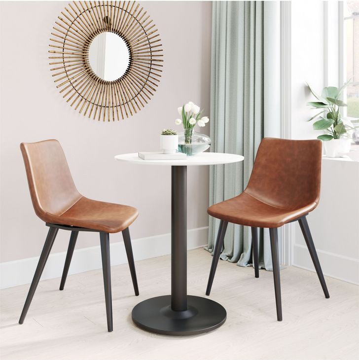 Alto White And Black Bistro Table