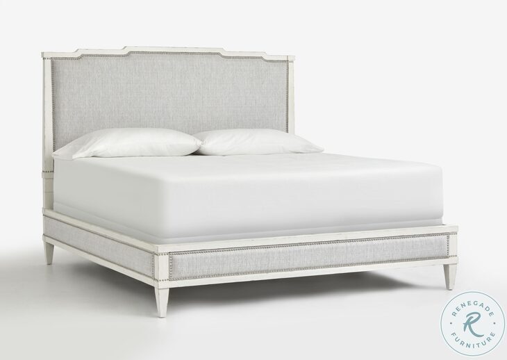 B7011 White And Gray Upholstered Panel Bedroom Set from Magnussen Home