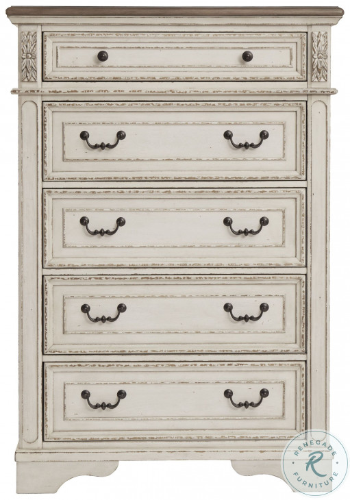 Realyn Chipped Two Tone Upholstered Panel Bedroom Set from Ashley