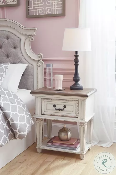 Realyn Chipped Two Tone 1 Drawer Nightstand from Ashley | Coleman