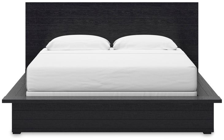 Londer Black King Panel Bed