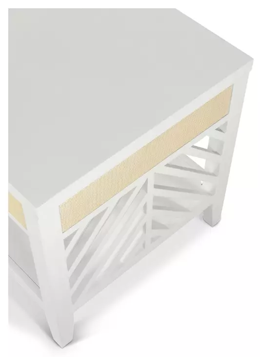 Miramar Sand and Stark White Rectangular End Table