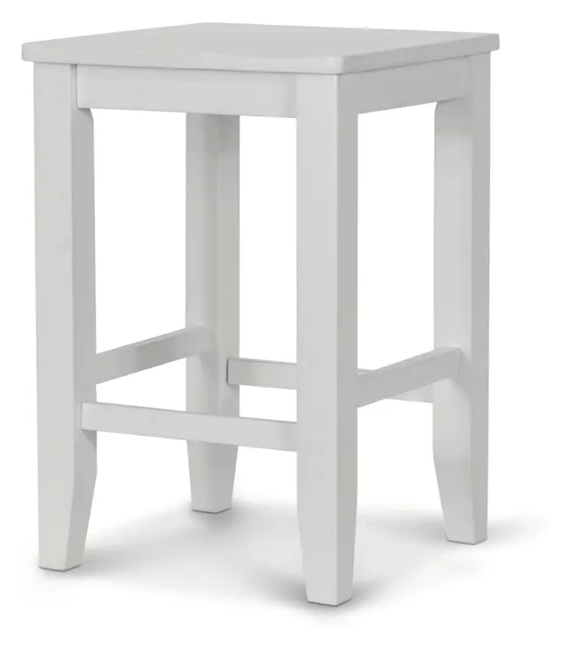 Miramar Stark White Backless Counter Height Stool