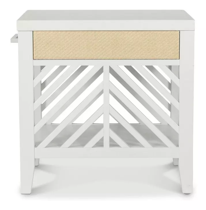 Miramar Sand and Stark White Rectangular Chairside Table