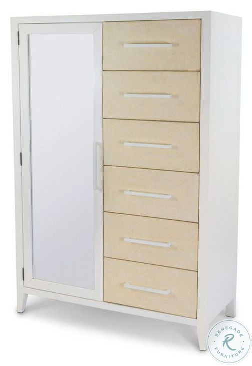 Oceanview Sand and Stark White Bedroom Set