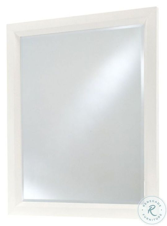 Oceanview Sand and Stark White Rectangular Dresser Mirror