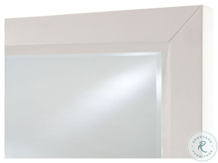 Oceanview Sand and Stark White Rectangular Dresser Mirror