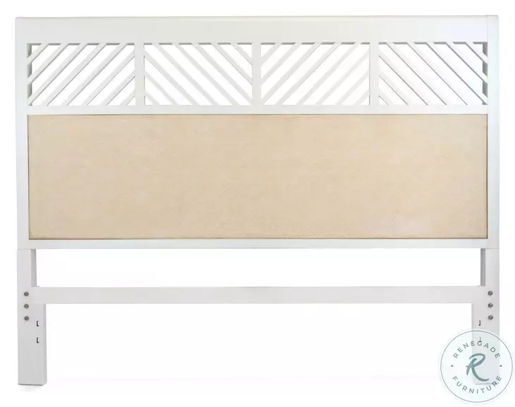 Oceanview Sand and Stark White Queen Headboard