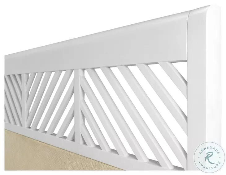 Oceanview Sand and Stark White Queen Headboard