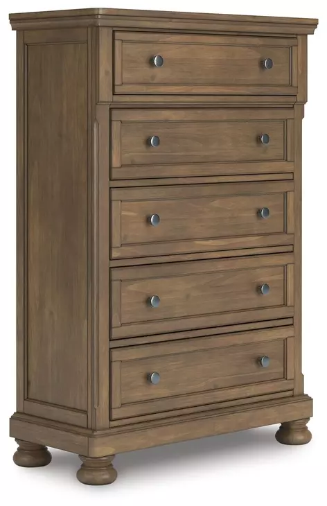 Vandenmore Medium Brown 5 Drawer Chest From Ashley Furniture