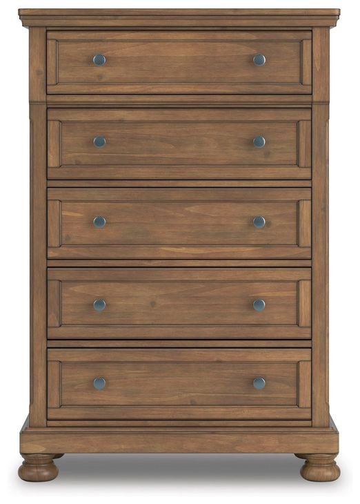 Vandenmore Medium Brown 5 Drawer Chest