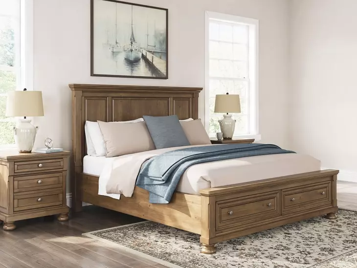Vandenmore Medium Brown California King Storage Panel Bed