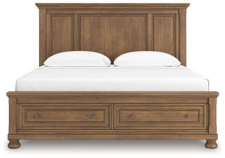 Vandenmore Medium Brown King Panel Storage Bed